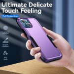 Wholesale Heavy Duty Strong Armor Hybrid Trailblazer Case Cover for Apple iPhone 13 Pro (6.1) (Purple)